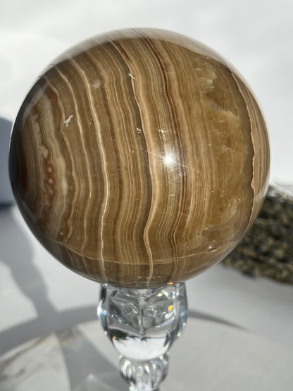 Chocolate Calcite Sphere