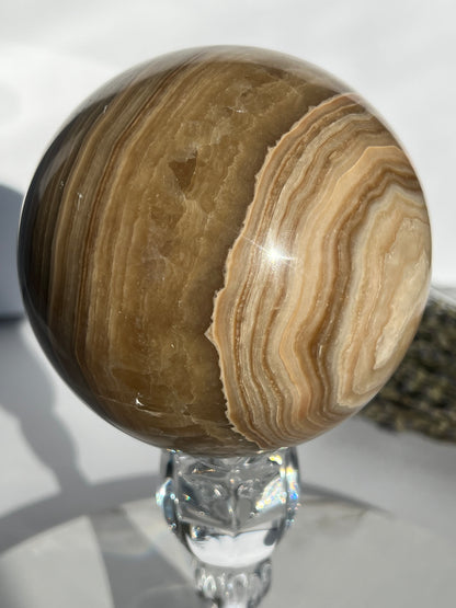 Chocolate Calcite Sphere