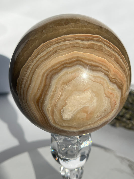 Chocolate Calcite Sphere