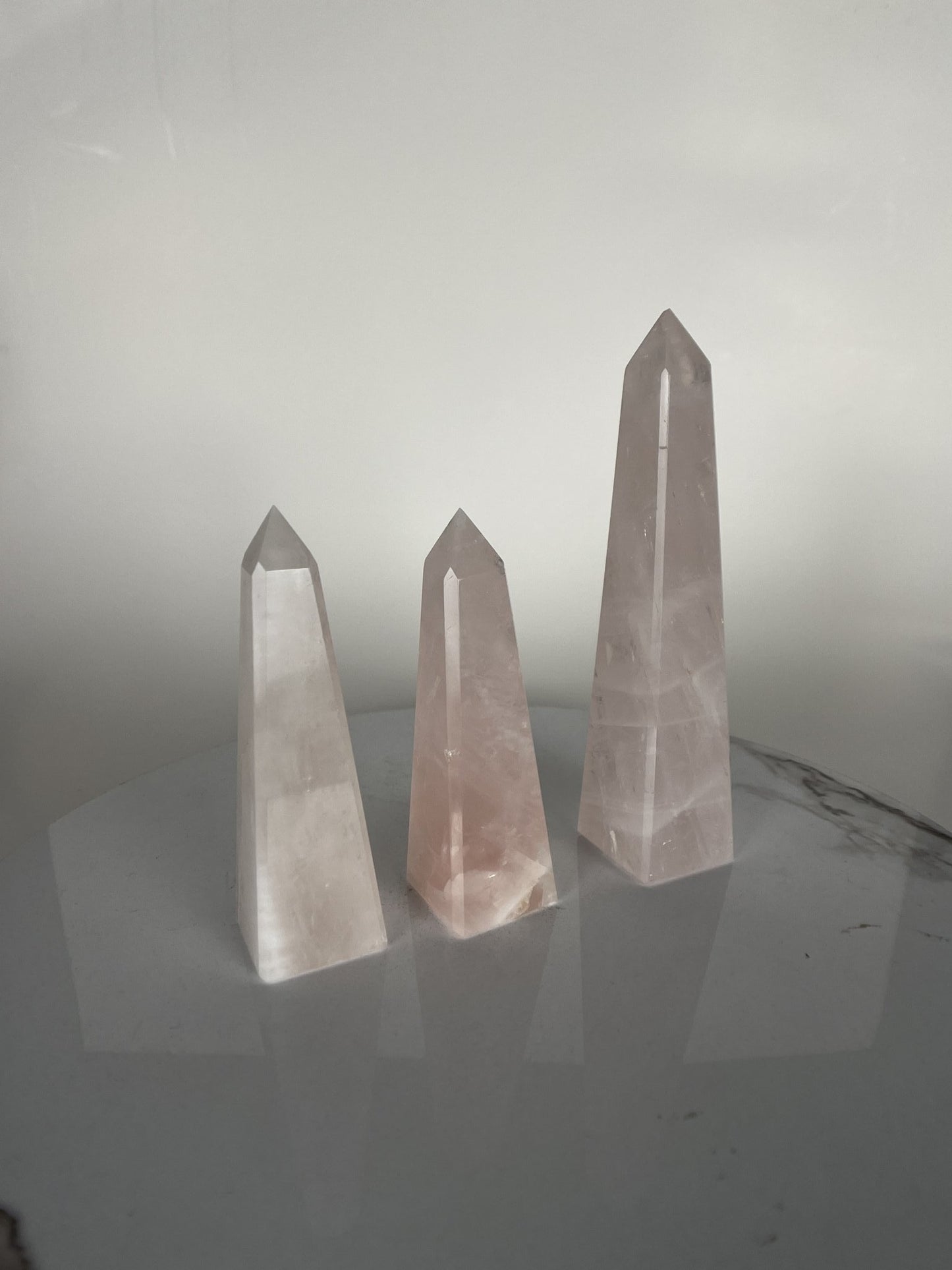 Rose Quartz Obelisks